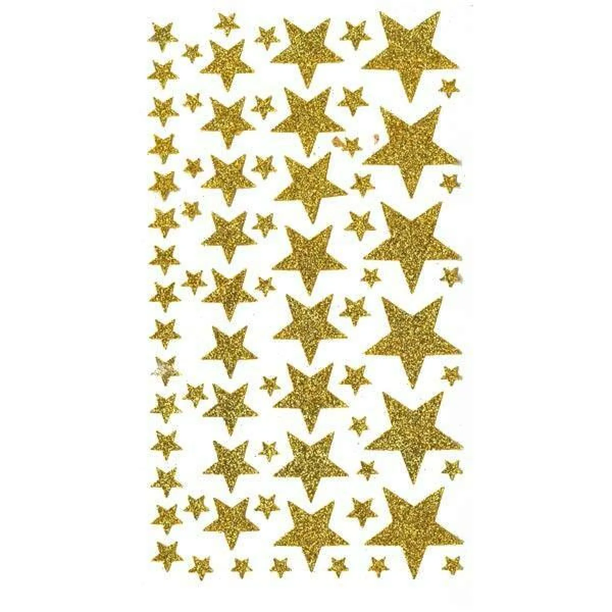 Artemio Stickers étoiles paillettes dorées