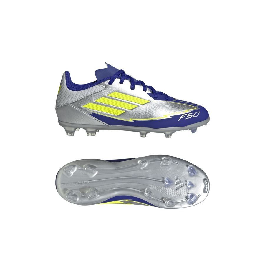 adidas F50 League FG/AG La Vida Rapida - Argenté/Jaune/Bleu Enfant