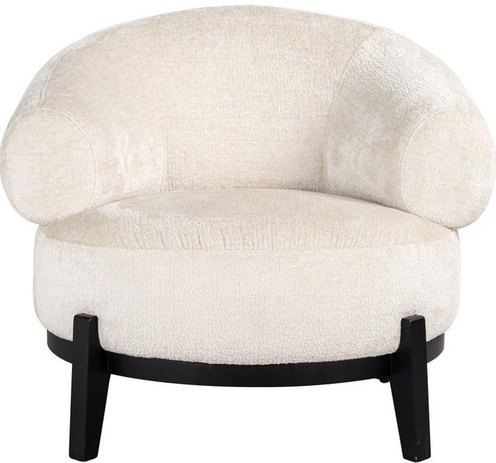 Fauteuil S4704 White Chenille Montana B88.5 x D87 x H72 cm