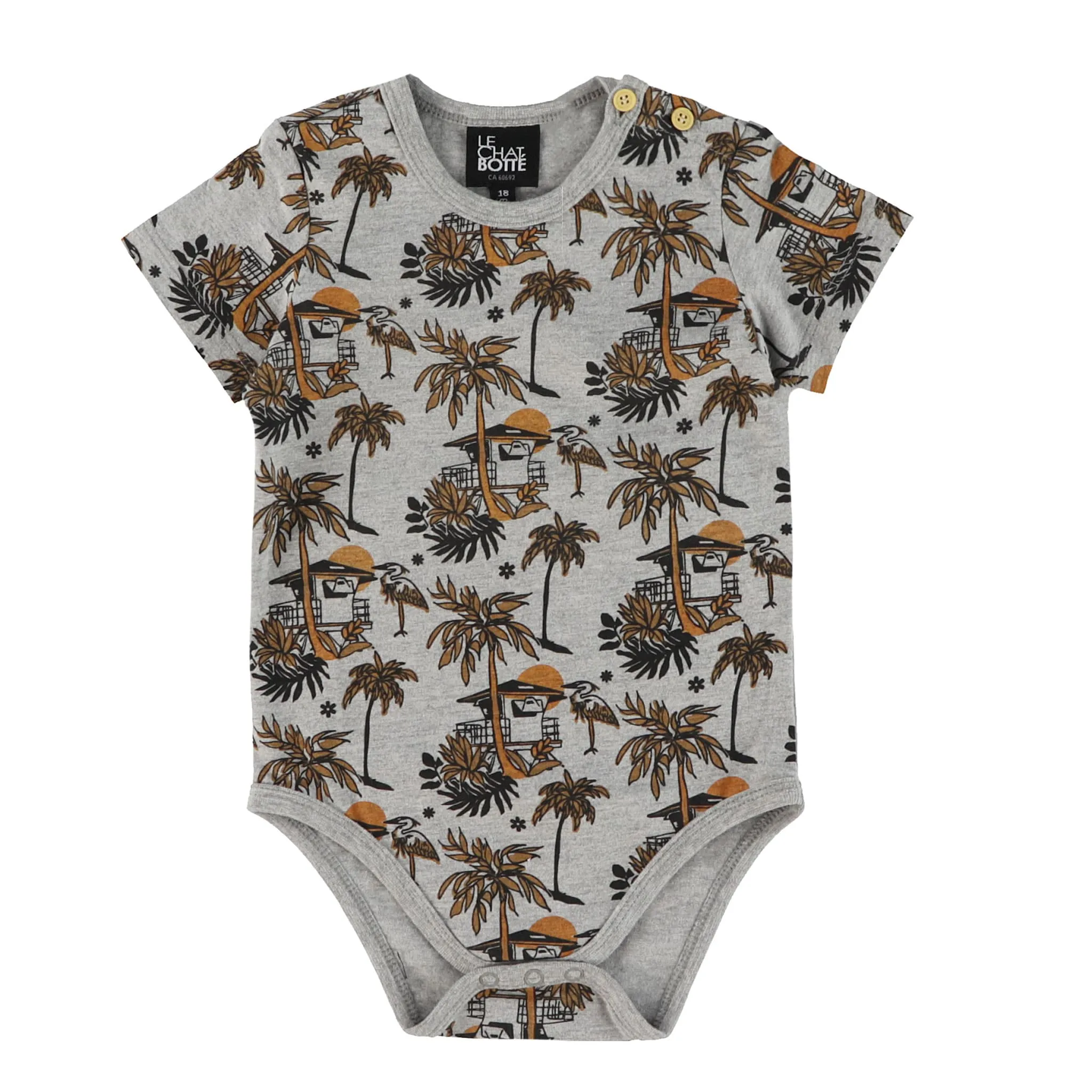 Chat Botté T-shirt Tiki Vibe 3-24mois