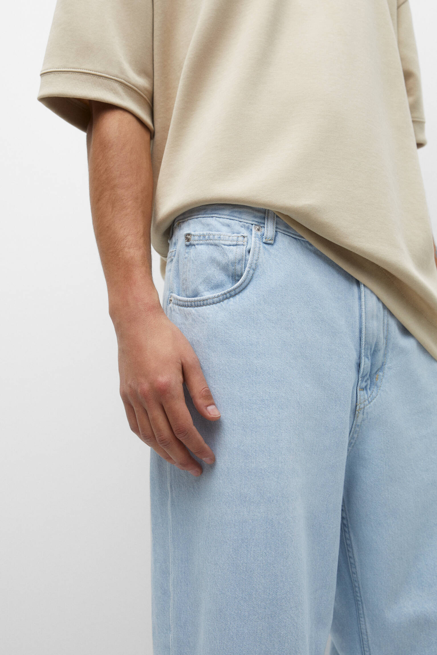 CALÇA JEANS BAGGY FIT - ÍNDIGO CLARO