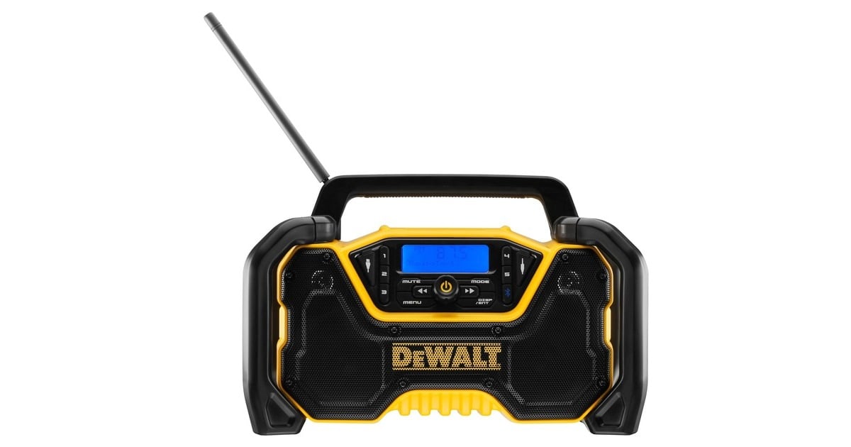 DEWALTDCR029-QW bouwradio  (Zwart/geel, Bluetooth, FM, DAB+)