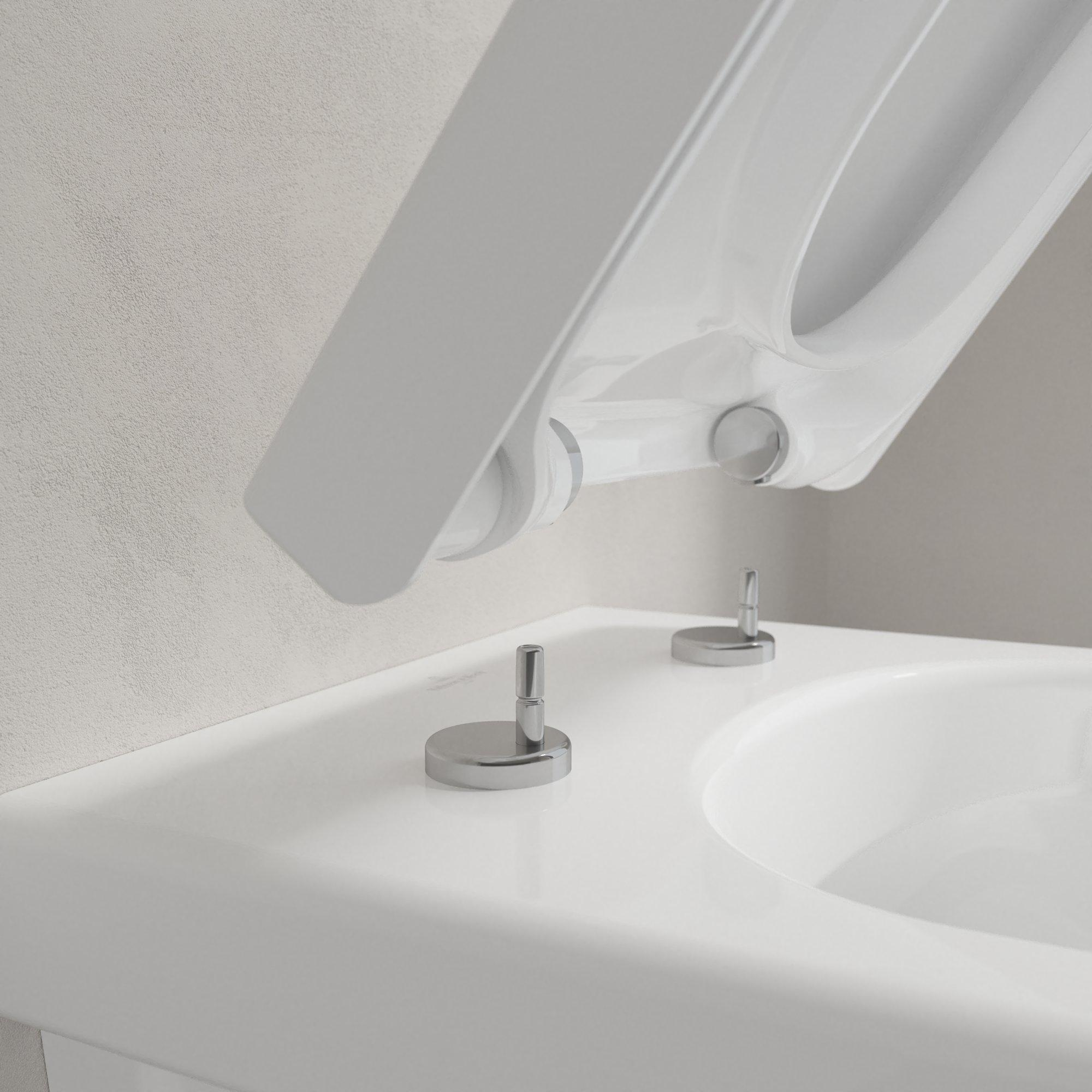 Villeroy & Boch Architectura compacte toiletzitting ovaal met softclose sluiting en quick release wit glans