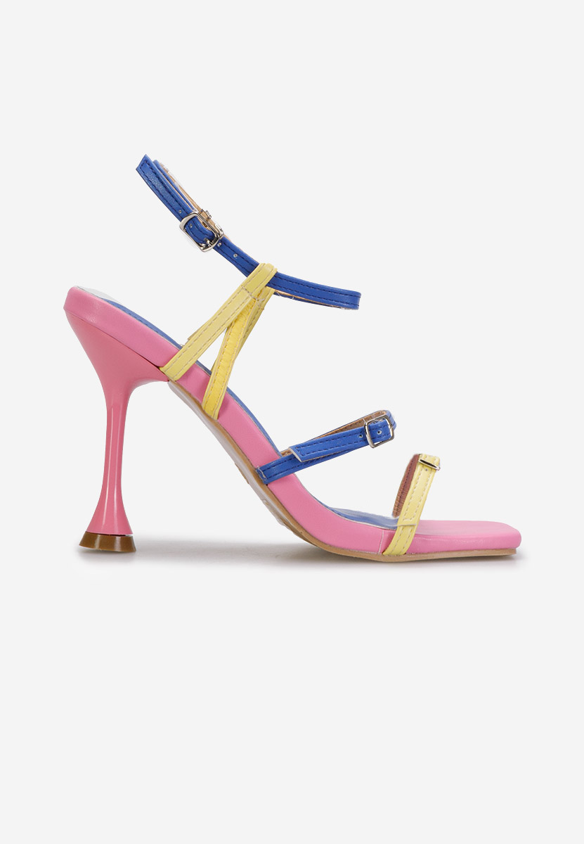 Sandales à talon fin multicolores Divina