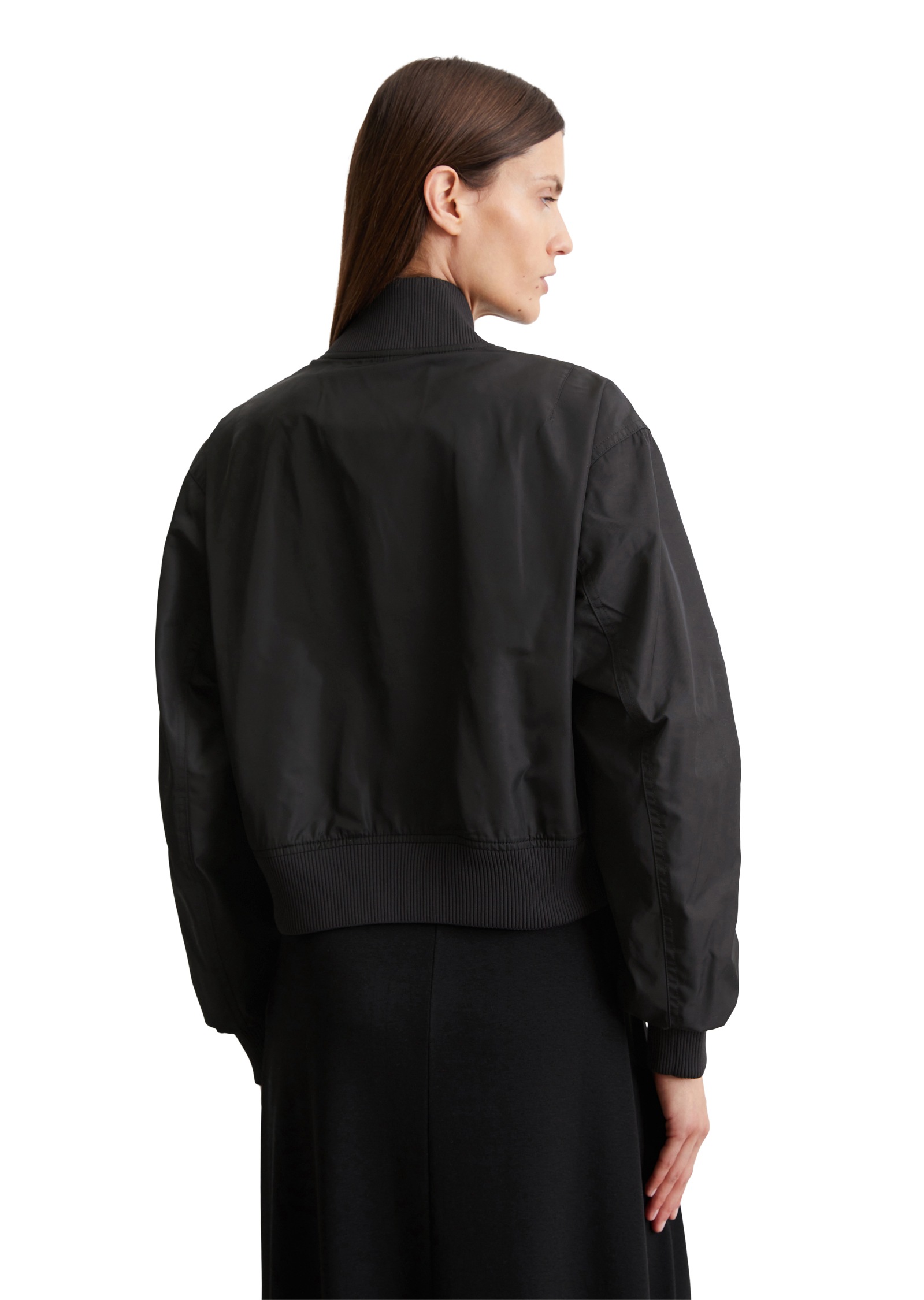 Marc O'Polo Blouson im Pilotenstil, verkürzte Form, mit mattem Glanz und softem Finish