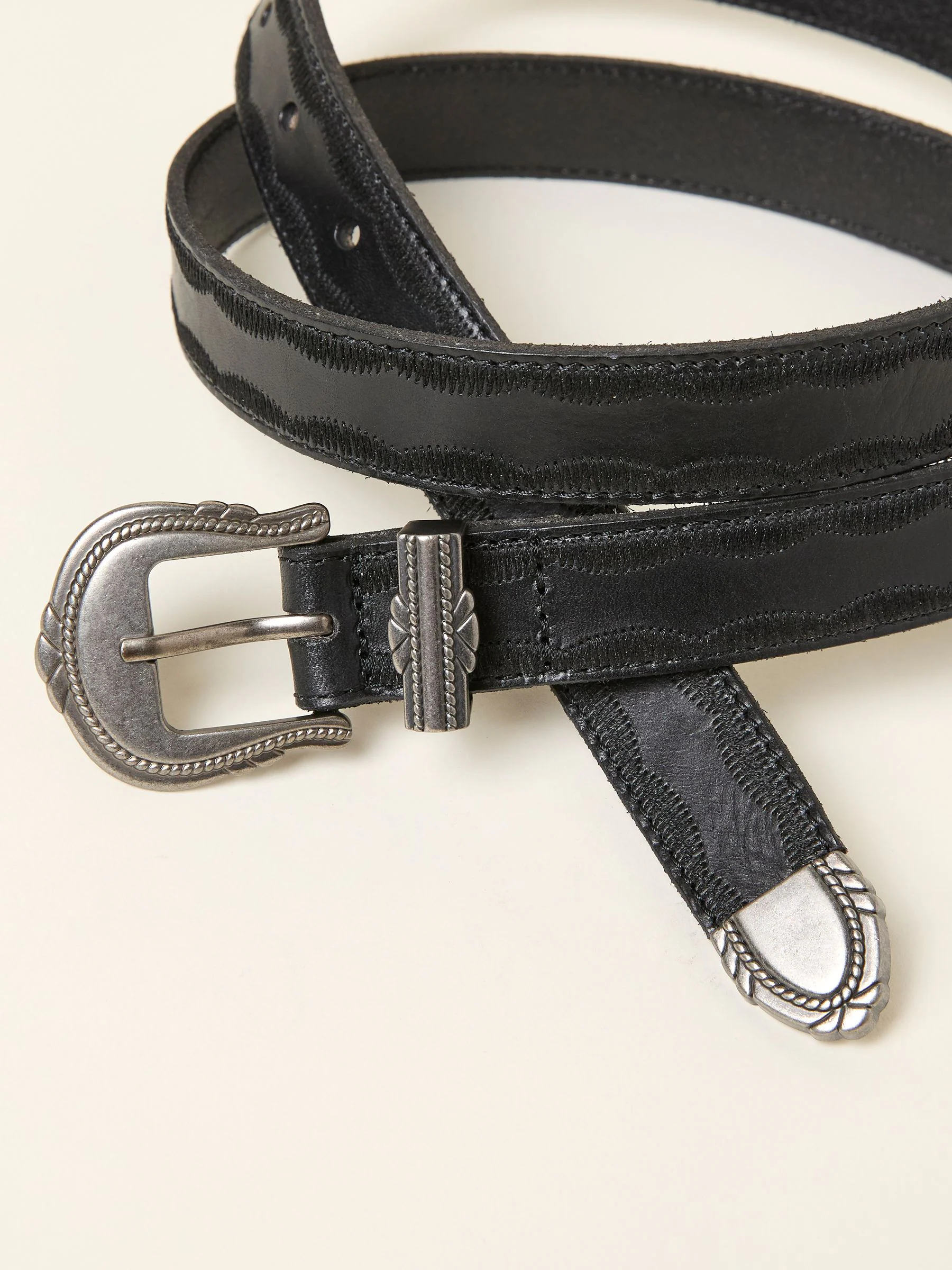 FatFace Western Detail Leather Belt