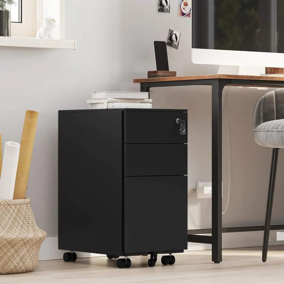 Parya Home Ladeblok bureau op wieltjes 3 Lades