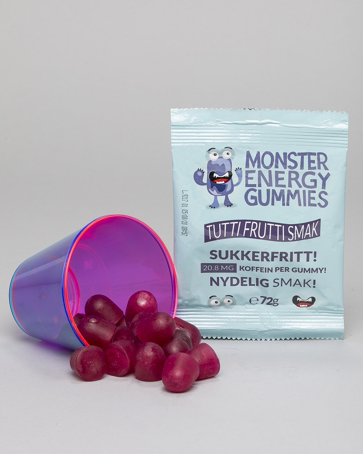 Monster - Sugar Free Energy Gummies - Tutti Fruitti 70g - 10-Pakning!