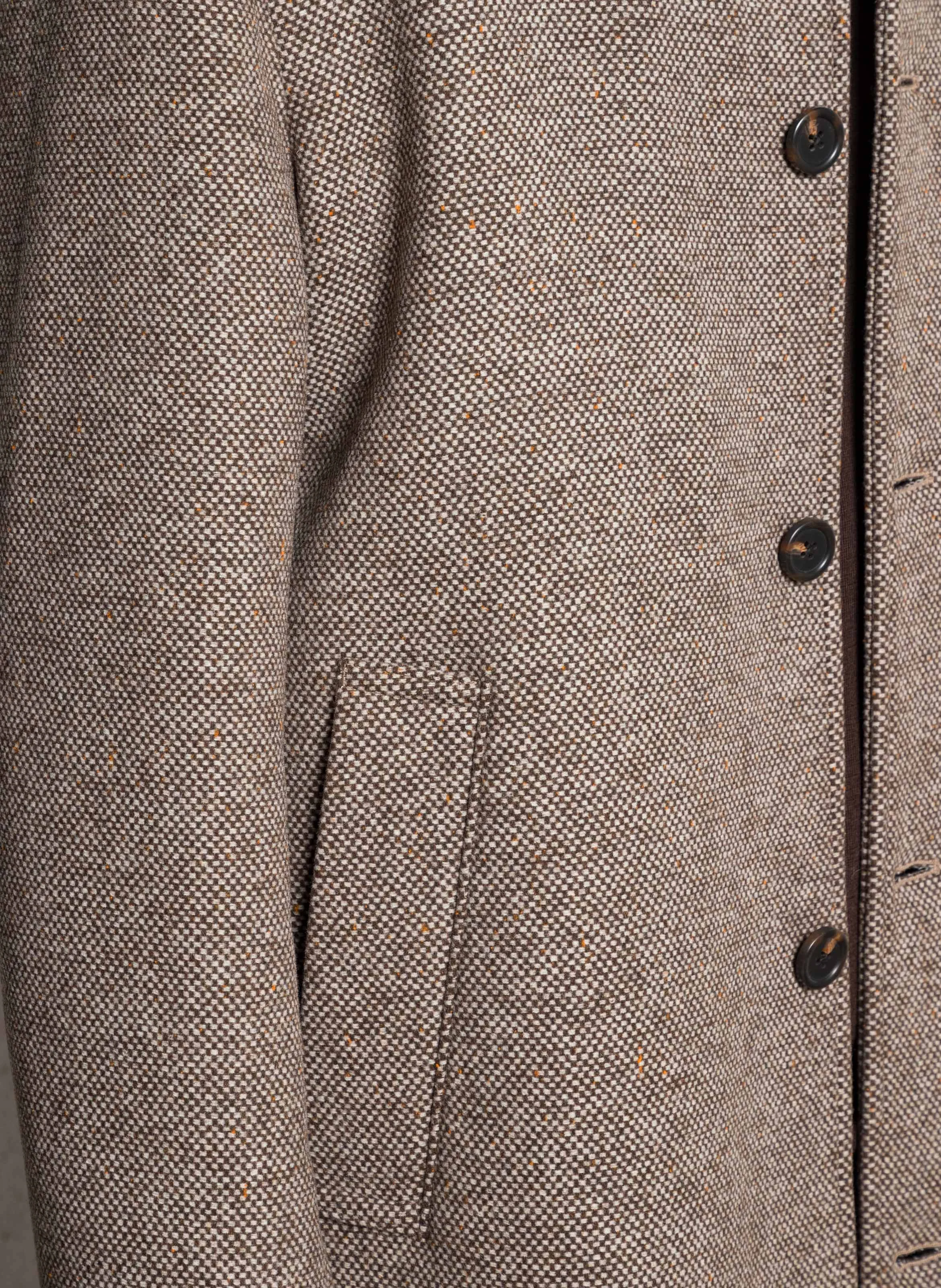 ARCHIVE - Manteau col classique en laine mélangée| Marron