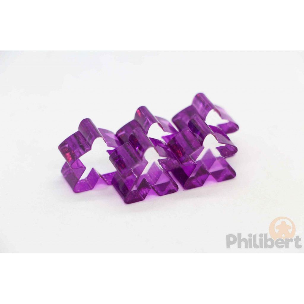 Set de 5 Meeples Transparents