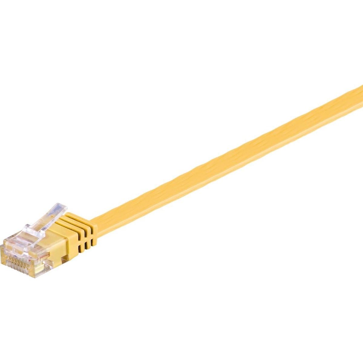 CAT 6 platt patchkabel, U/UTP, Gul