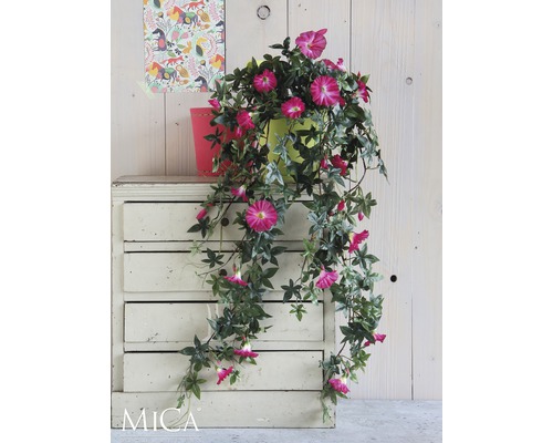 Hangende kunstbloem Petunia H 15 cm fuchsia