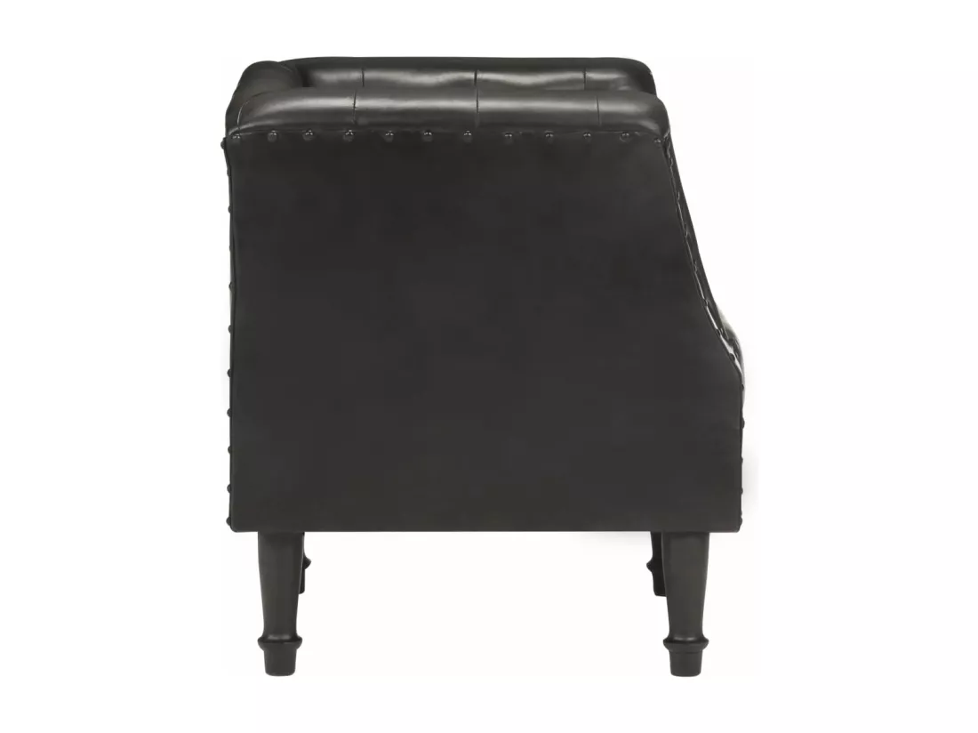 Fauteuil Noir Cuir véritable