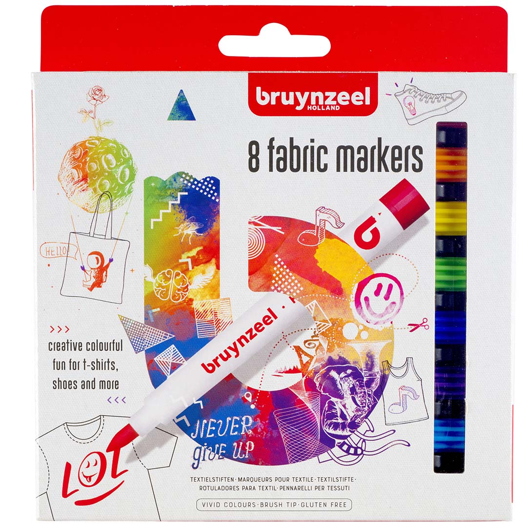 bruynzeel textielstiften - 8st