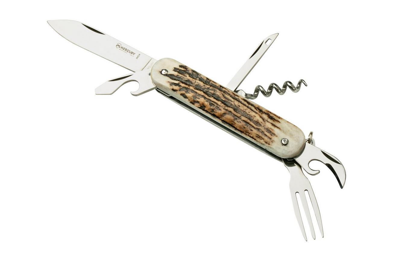 Mercury Multi-Tool Knife 913-6DC Stag, 6 functies, zakmes