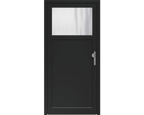 Zij-ingangsdeur A02 1000 x 2000 mm DIN rechts wit/antraciet met matglas incl. krukgarnituur, profielcilinder
