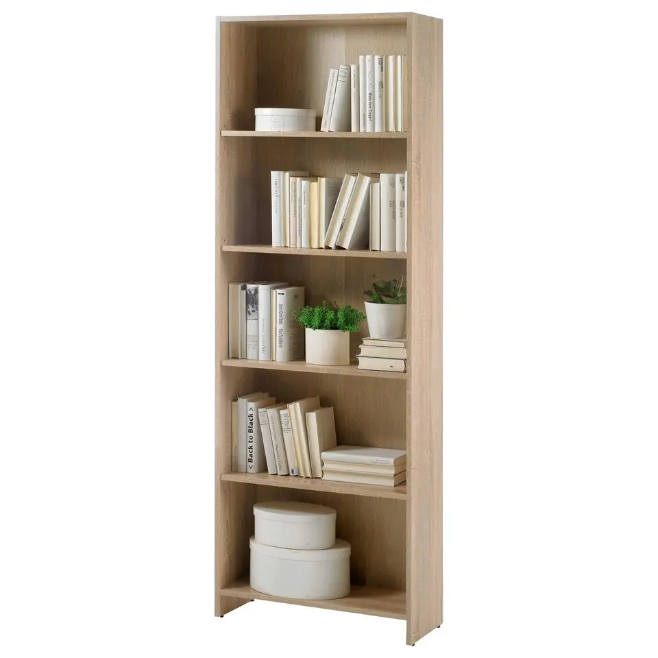 Emob Open boekenkast Bobby - 60 x 24 x 175 cm - Bruin
