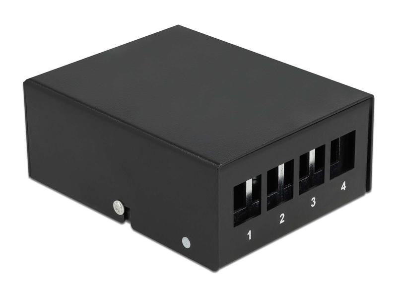 Delock Gehäuse Keystone Patchpanel 4 Port schwarz Keystone Patchpanel 4 Port schwarz