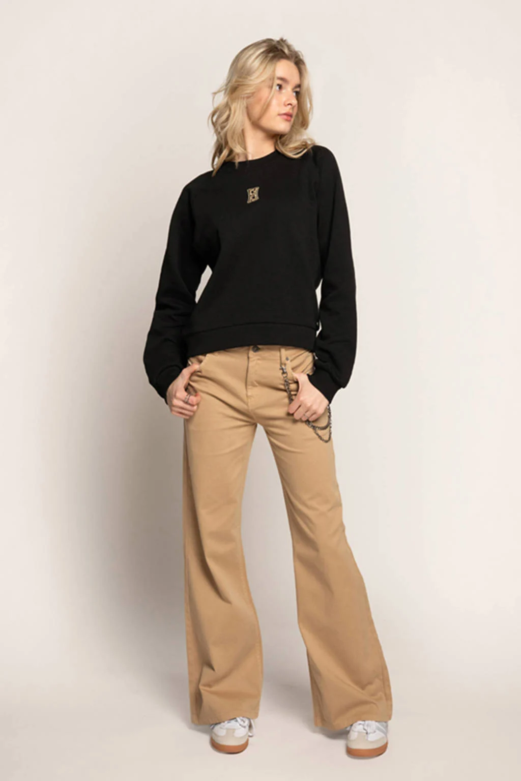 Frankie&Liberty wide leg jeans beige