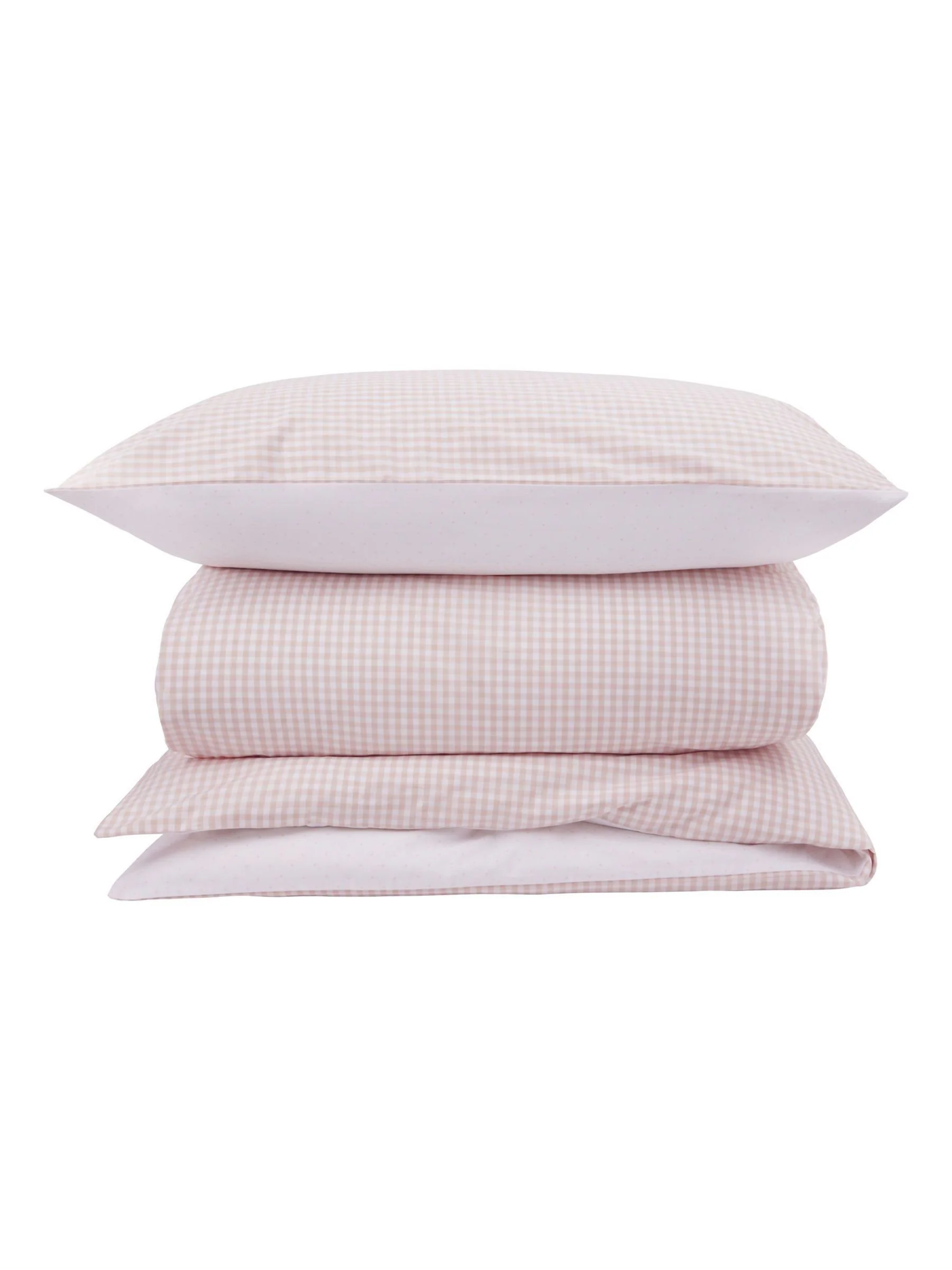 The White Company - Omkeerbare tweepersoons dekbedovertrekset met gingham-ruit
