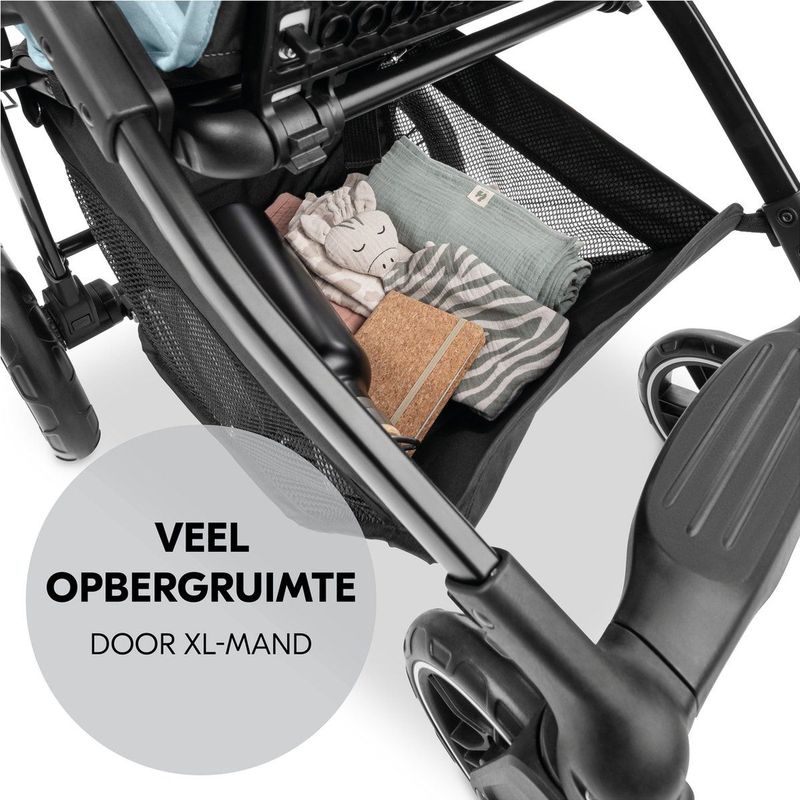 Hauck - Shop N Care - Buggy - Dusty Blue - Opvouwbaar met Eén Hand