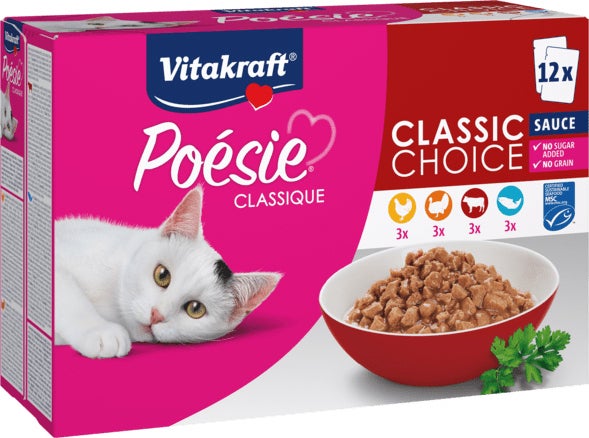 Vitakraft kattenvoer Poésie classic in saus 85 g 12 stuks
