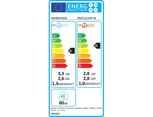 WHIRLPOOL - Climatiseur mobile PACF212HPW