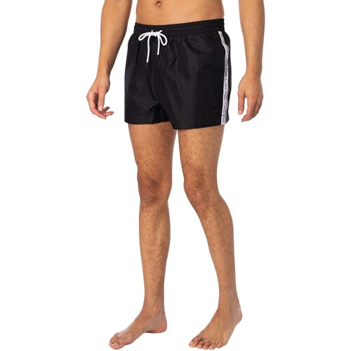 Calvin Klein Jeans - Pantalones Cortos De Baño Con Cordón Corto Negro