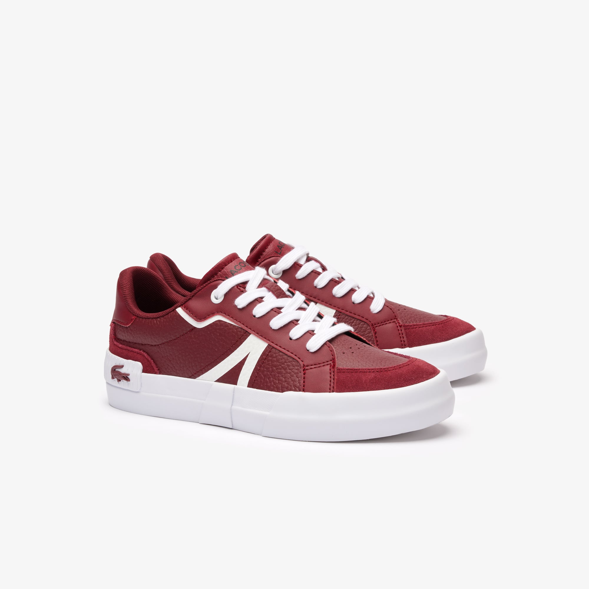 Sneakers L004 femme en cuir color-block Sneakers - Rouge - Lacoste - Femme