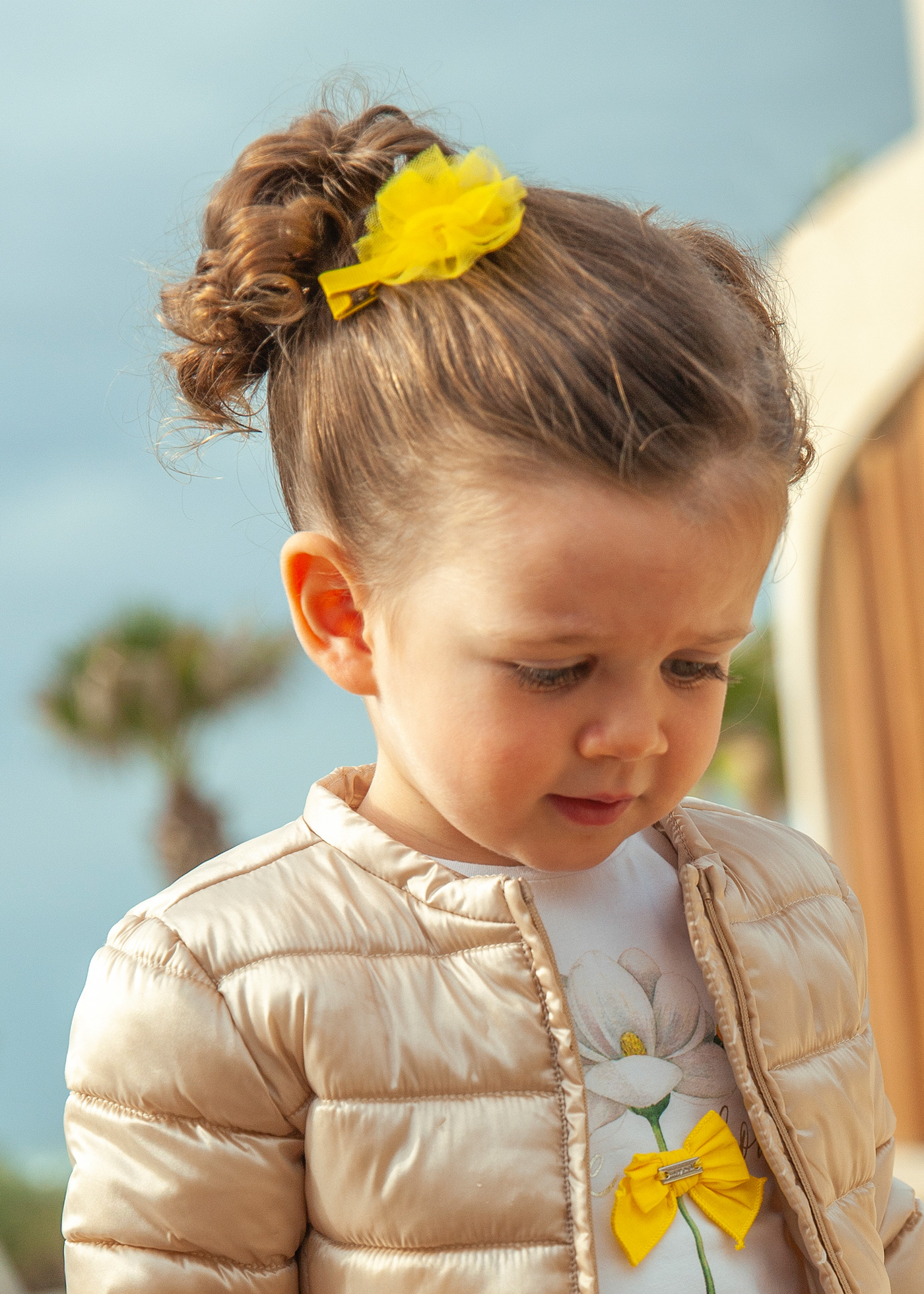 Presilha de cabelo de tule para bebê