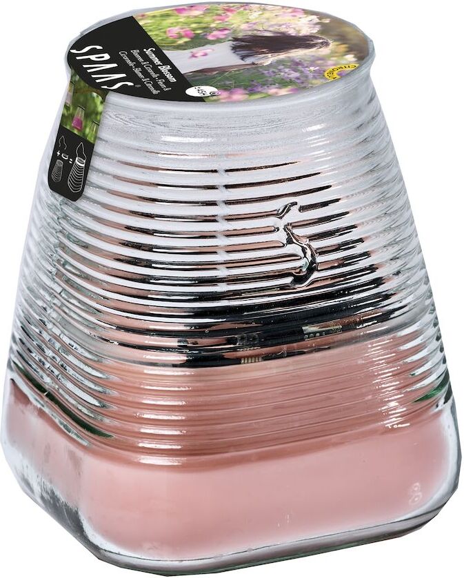 Spaas citronellakaars Summer Blossom bloemig roze 45 uur D 9 H 9,8 cm