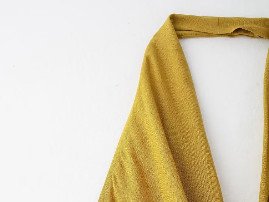 Asaiyoyo - Halter Effen Maxi Schede Jurk