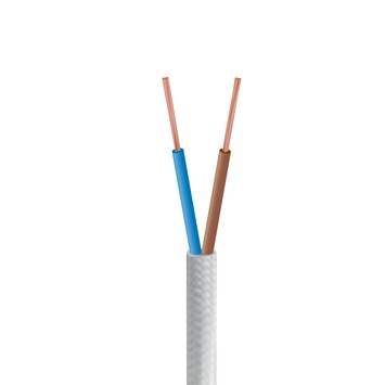Decoratief snoer 2x0,75mm2 wit 5 meter