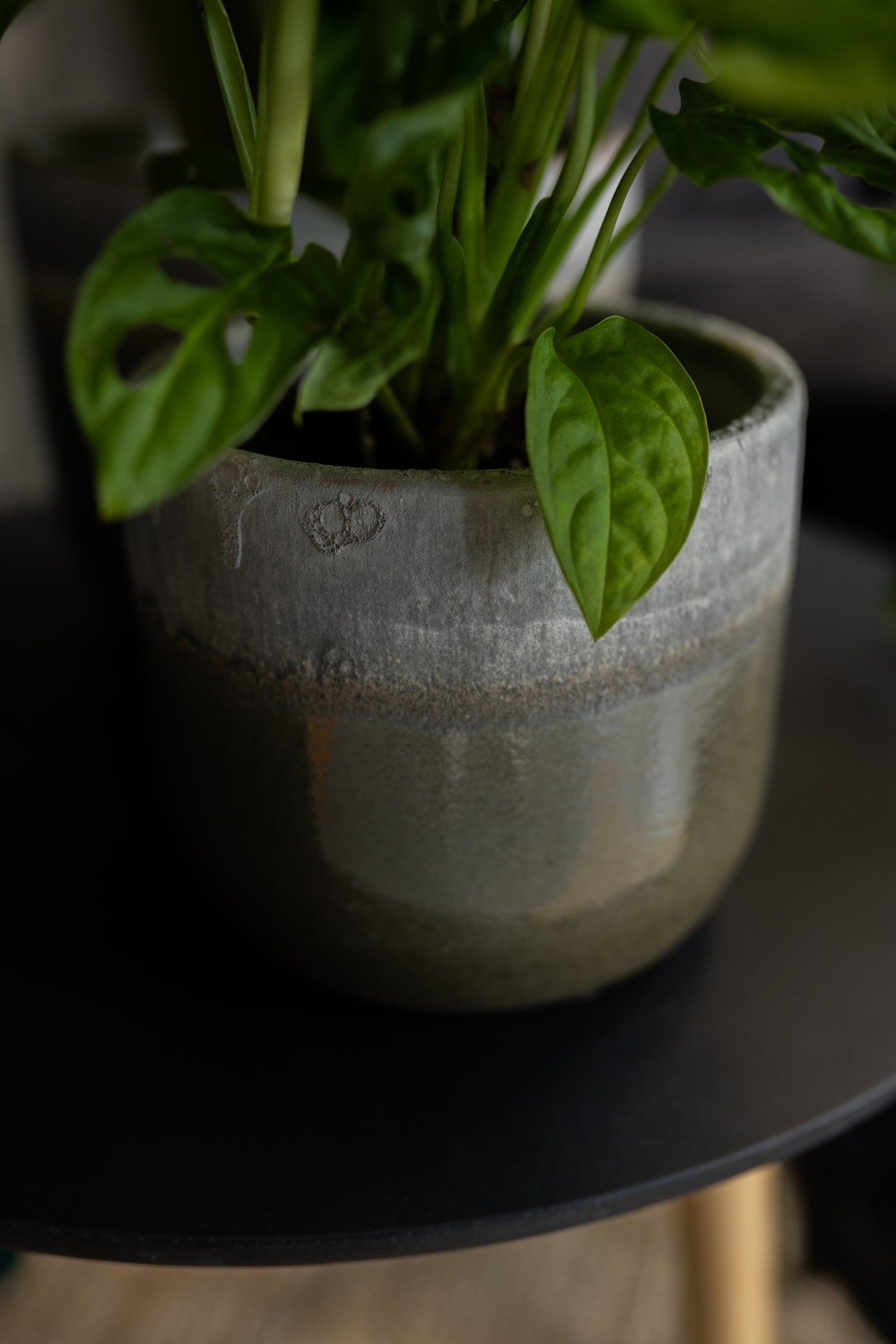 TS bloempot Tara groen / grijs D 19 H 16 cm