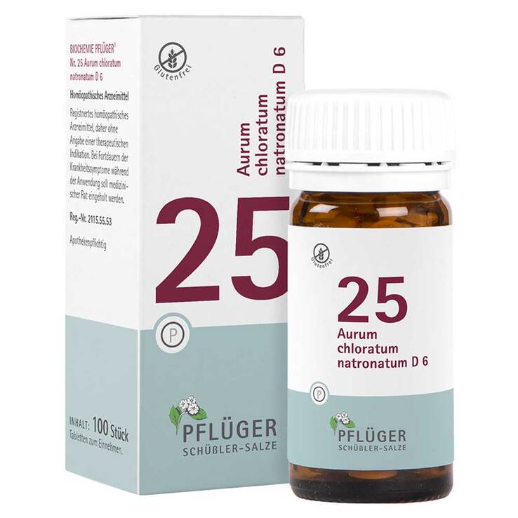 Biochemie Pflüger 25 Aurum chloratum Natrium D 6 Tabletten, 100 St