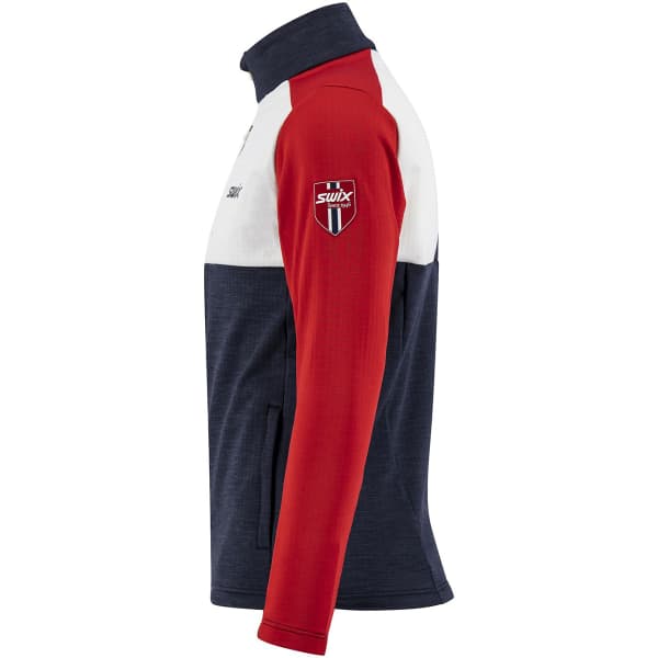 Veste ski de fond SWIX INFINITY MIDLAYER JACKET M DARK NAVY/SWIX RED