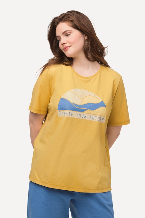 T-Shirt, Sundown, Rundhals, Halbarm, Biobaumwolle