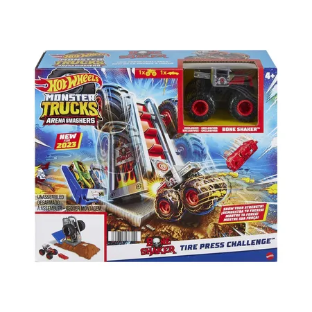 Hot Wheels Monster Trucks Arena Smashers Einstiegsherausforderung, 1 Stück, 3-fach sortiert
