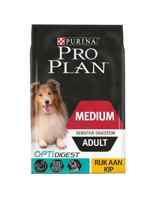 Pro Plan Dog Adult Medium Breed Digestion Kip - Hondenvoer