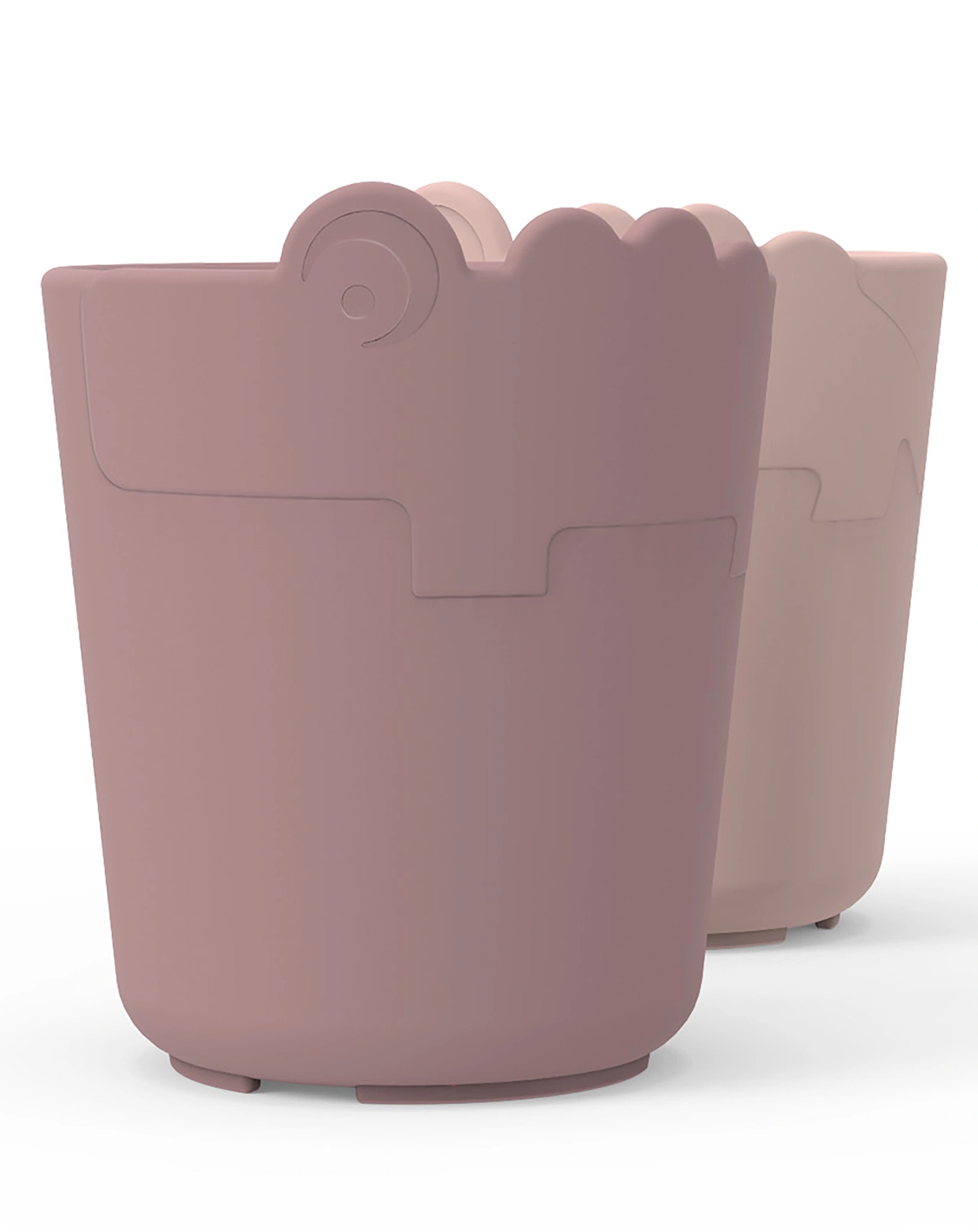 Kunststoff-Becher KIDDISH - CROCO 2er Pack in rosa