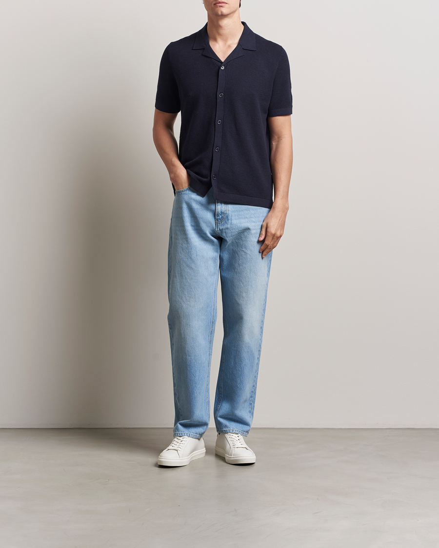 A Day's March Yamu Structure Short Sleeve Navy