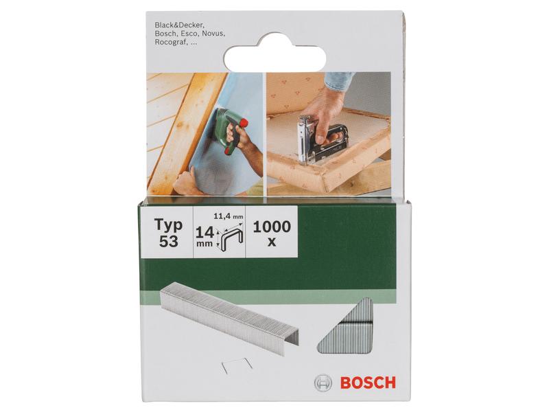 Bosch Tackerklammer Typ 53, 14 mm, Silber Feindrahtklammer Typ 53