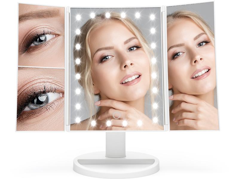 Rio Kosmetikspiegel 3 Way Makeup Mirror Weiss Schminkspiegel