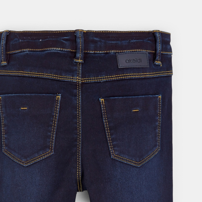 Jean skinny dark blue bleu fille