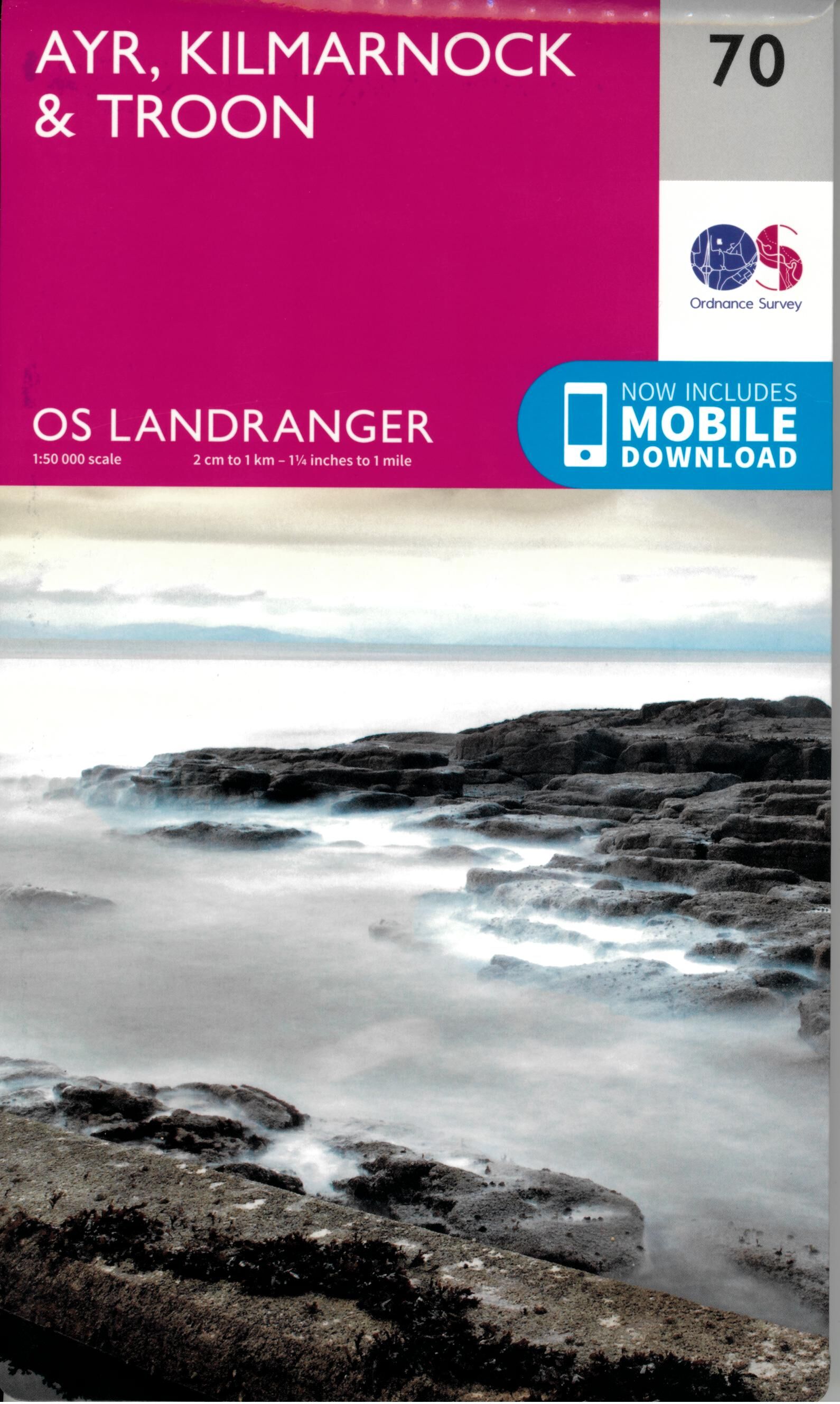ORDNANCE SURVEY - 70 GB AYR KILMARNOCK 1 50 000