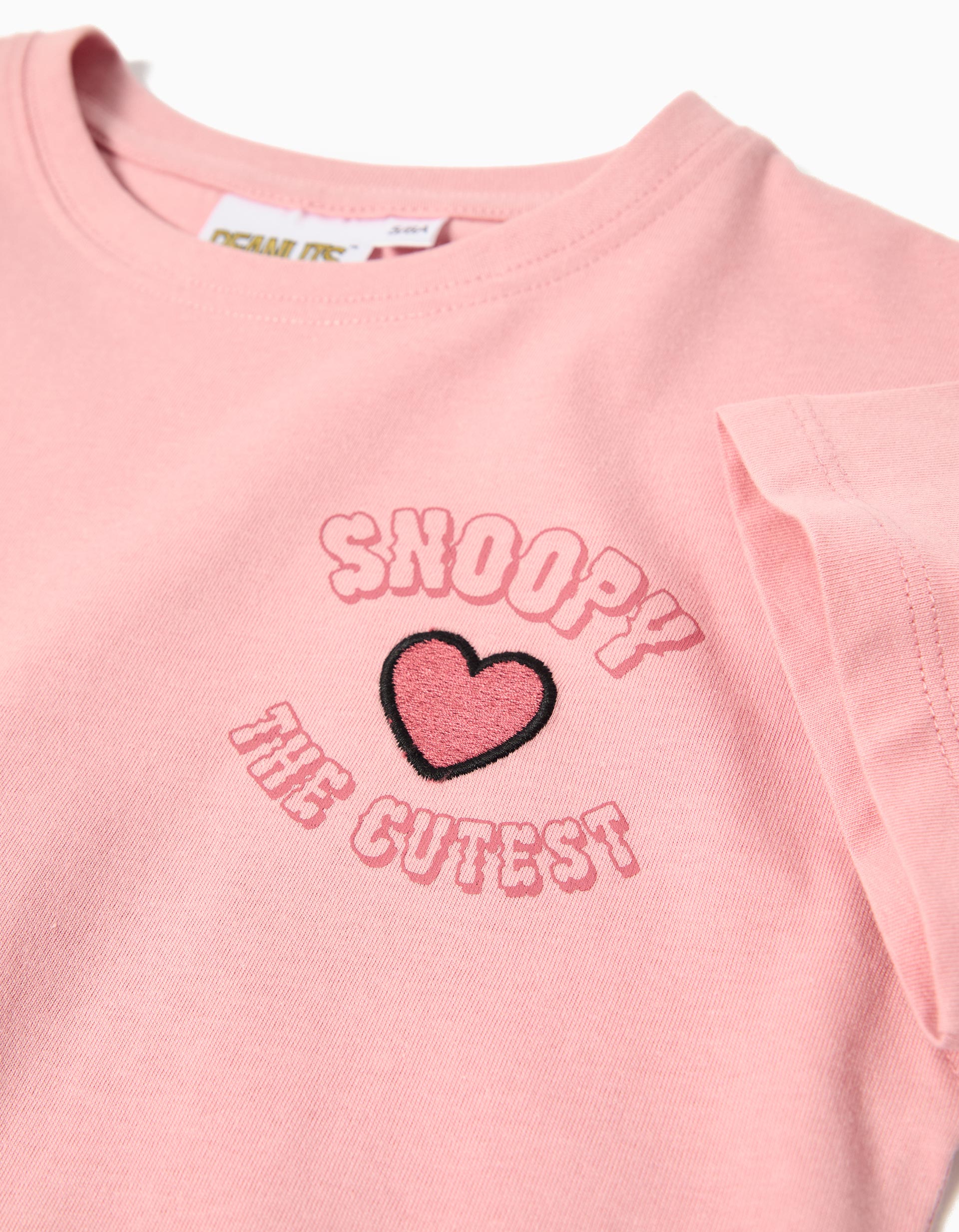 T-shirt 'Snoopy', Menina, Rosa Claro