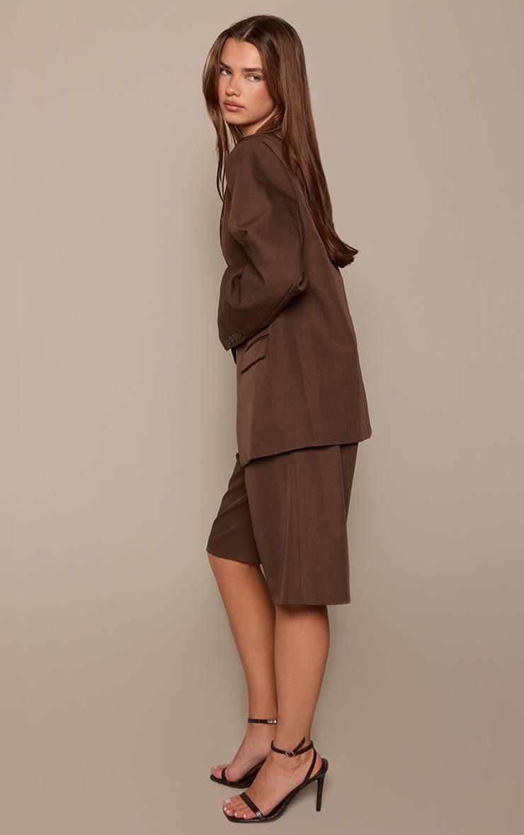 Marron Foncé Ensemble Coordonné Blazer Oversize Ajusté