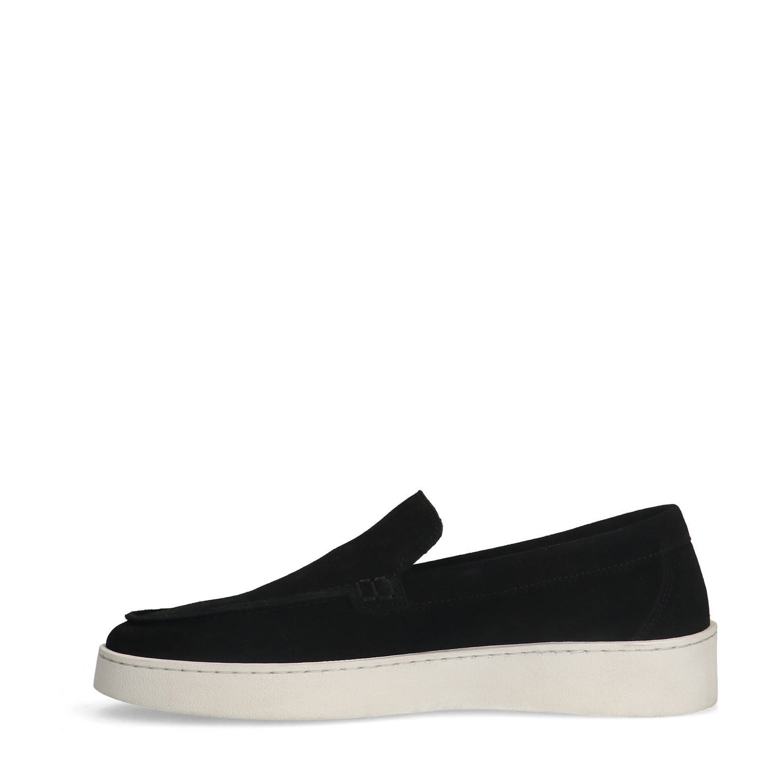 Manfield suède loafers zwart