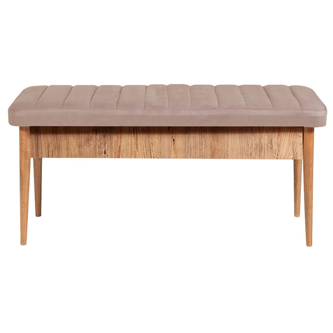 Homitis Ensemble Table + 2 Chaises + 1 Banc Vina beige/gris