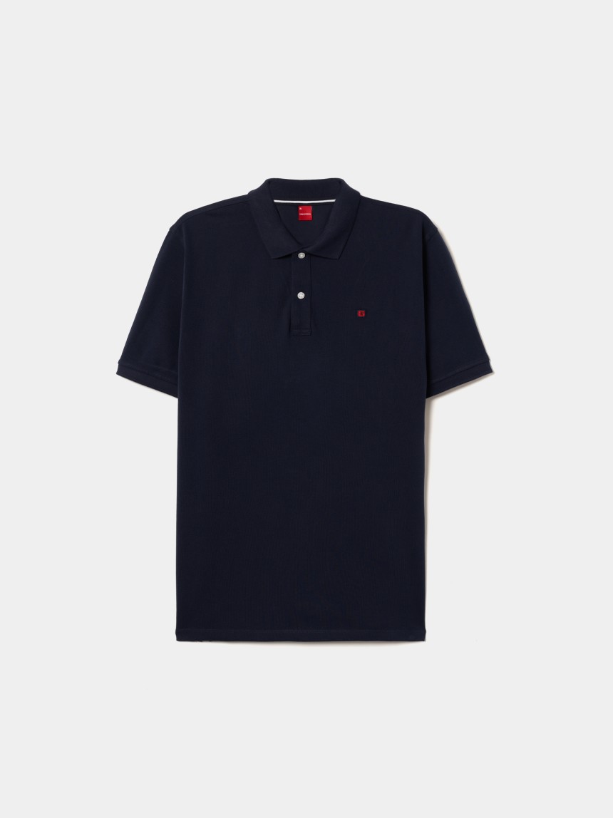Polo piqué regular fit em algodão